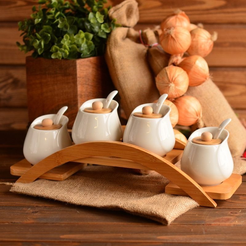 سرویس ادویه 4 عددی بامبوم مدل بستا کد B1102